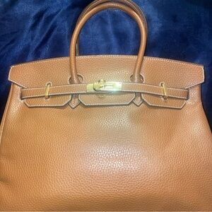 Vintage Hermes 2008 Birkin 35 Gold camel Togo Gold Hardware